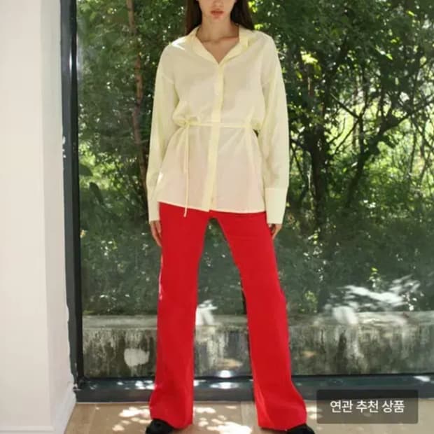 누아누  tyre팬츠 레드