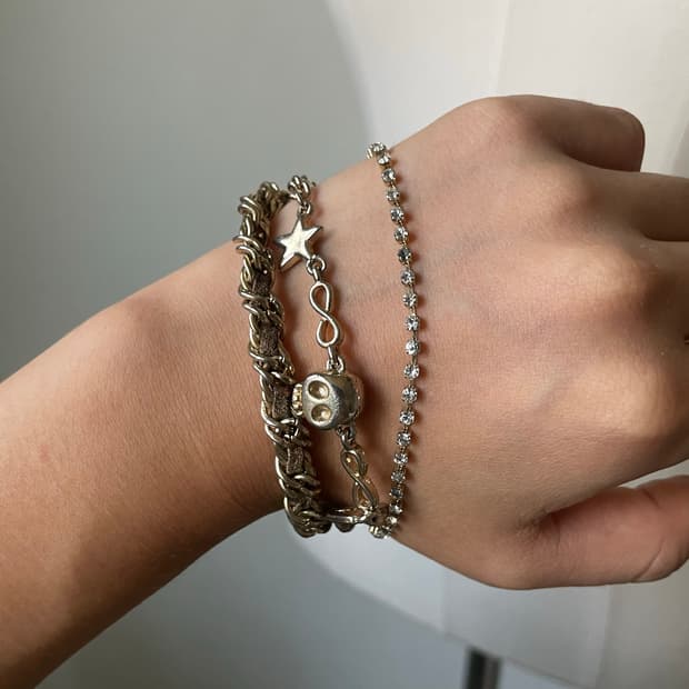 Gold Punk Skull Bracelet