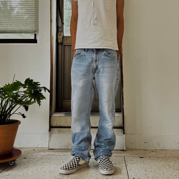 Levi’s 505 USA 오렌지탭 라이트 워시 데님 팬츠