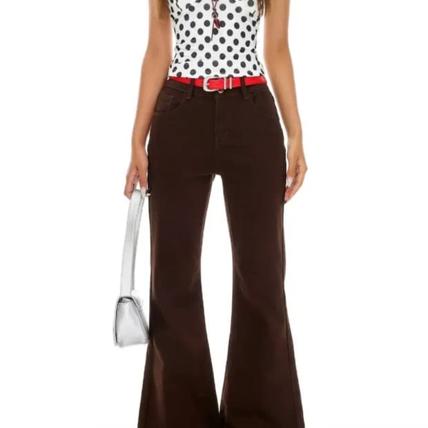 (새상품 원가 15만원) 다크브라운 부츠컷 청바지 골반볼륨 66 L