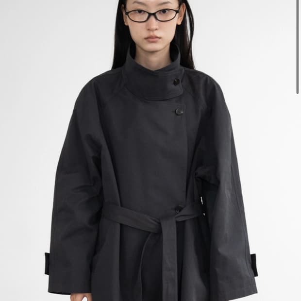 피키소사이어티 트렌치코트 charcoal