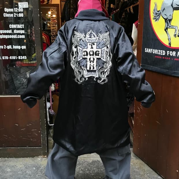 Dog Town Embroidery Patch Satin Long Jk