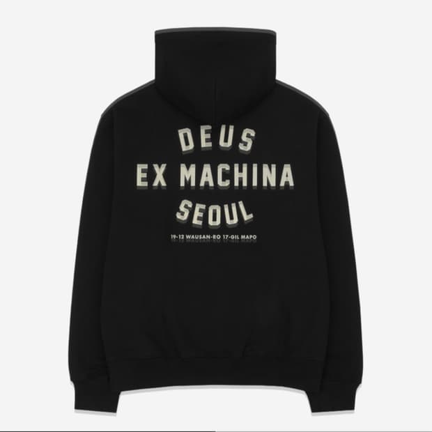 L XL 데우스 엑스 마키나 서울 컬리지 후드 집업 자켓 블랙 판매