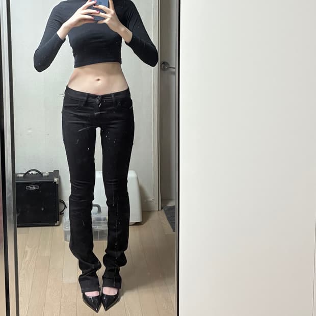 디젤 플레어 부츠컷 블랙진