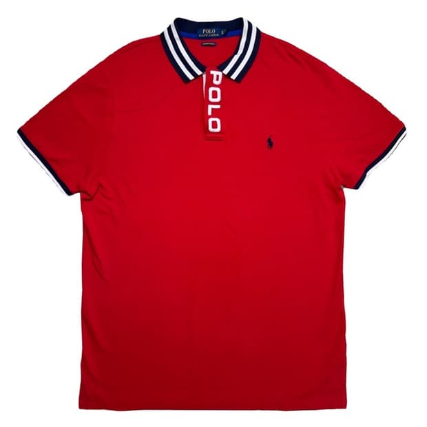 RALPH LAUREN 폴로 셔츠 레드 185/104A