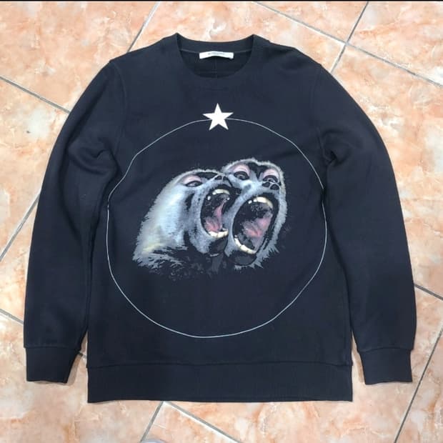 16SS 지방시 스타 몽키 트윈스 맨투맨 블랙