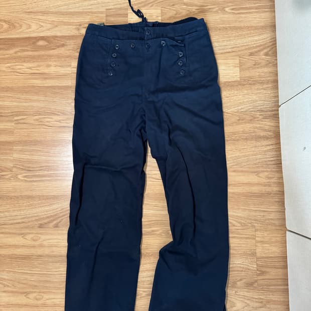 랄프로렌 front slit button detail pants