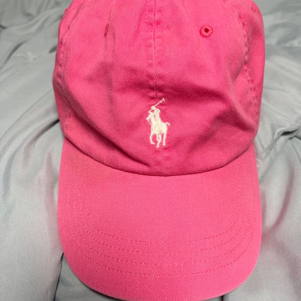 폴로 핑크 모자 