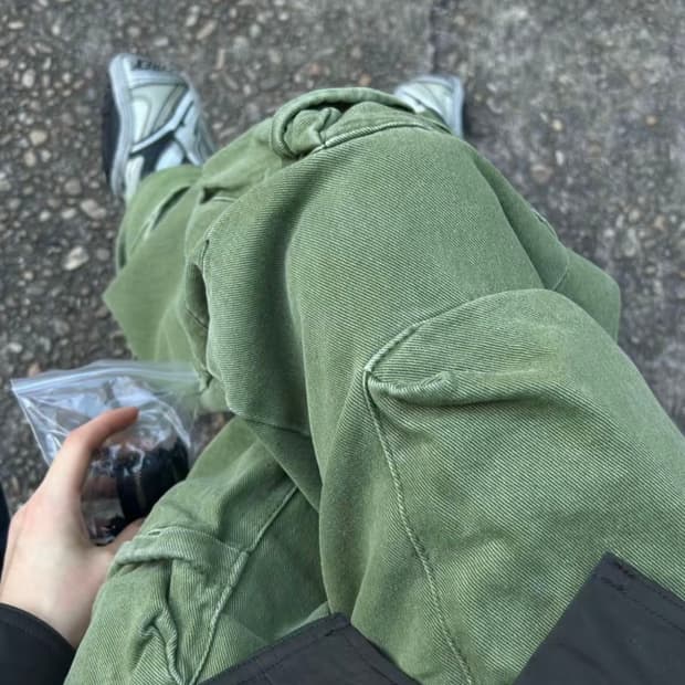 자라 유틸리티 멀티 카고 데님팬츠