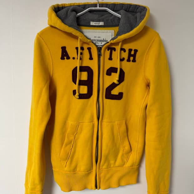 S) 아베크롬비 옐로우 후드집업