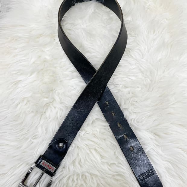 리바이스 리얼레더 로고 버클 벨트