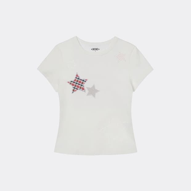에이이에이이 aeae CHECK STAR TEE