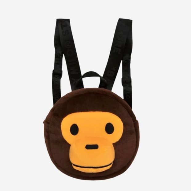 베이프 베이비 마일로 플러시 백팩 브라운