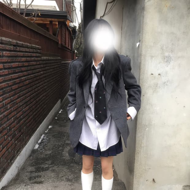 빈티지 프레피룩 코디세트