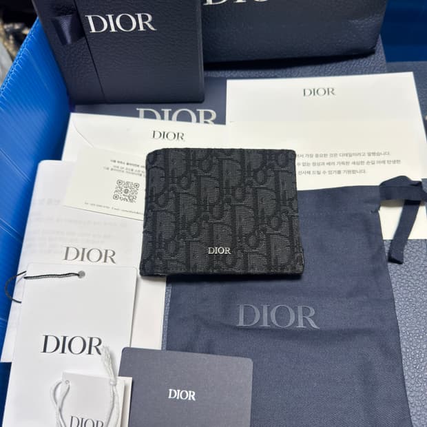 [새상품급/풀구성] 디올 오블리크 반지갑