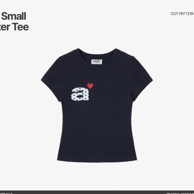 aeae에이이에이이 DOT SMALL LETTER TEE [NAVY]