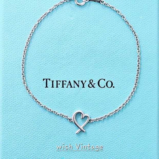 티파니앤코 러빙하트 팔찌 실버 M사이즈 17.8cm [정품/풀구성]