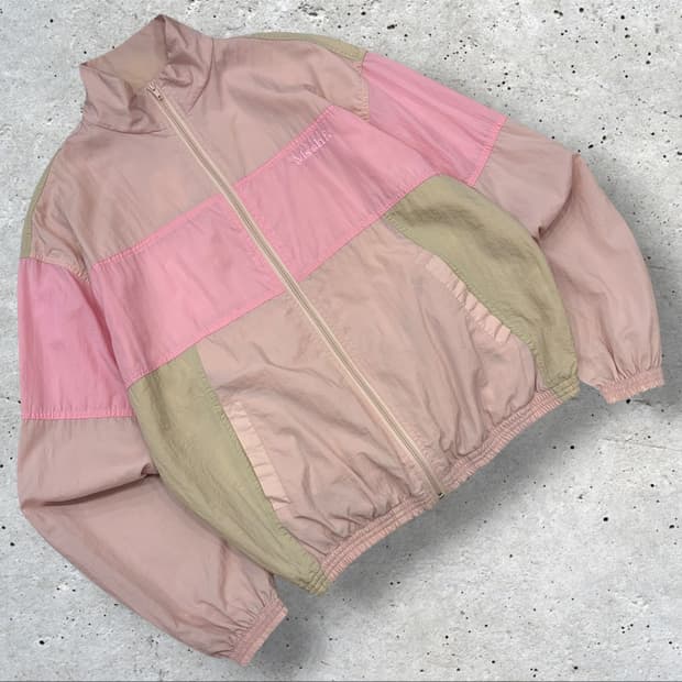 [OS] 미스치프 핑크 나일론 배색 바람막이 자켓 D541