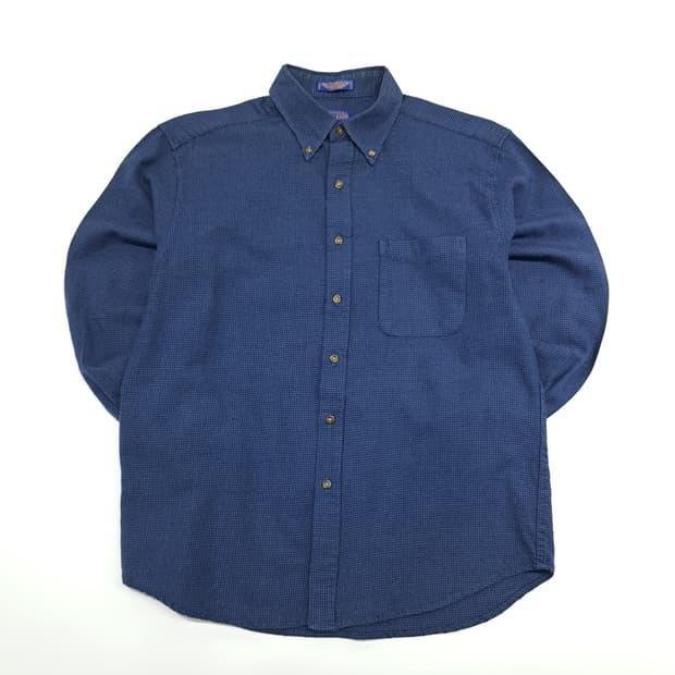 CN923 L 펜들턴 다크네이비 하운드투스 버진울 긴팔 셔츠 남방