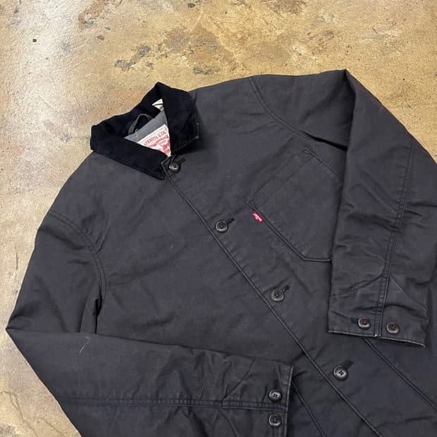 [정품/S] 리바이스 블랙 코듀로이 칼라 자켓 b15