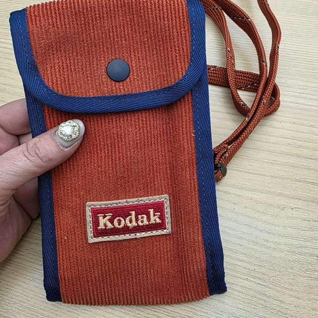 코닥 코듀로이 미니백 오렌지