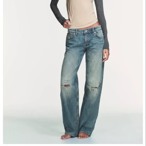 자라 로우라이즈 청바지