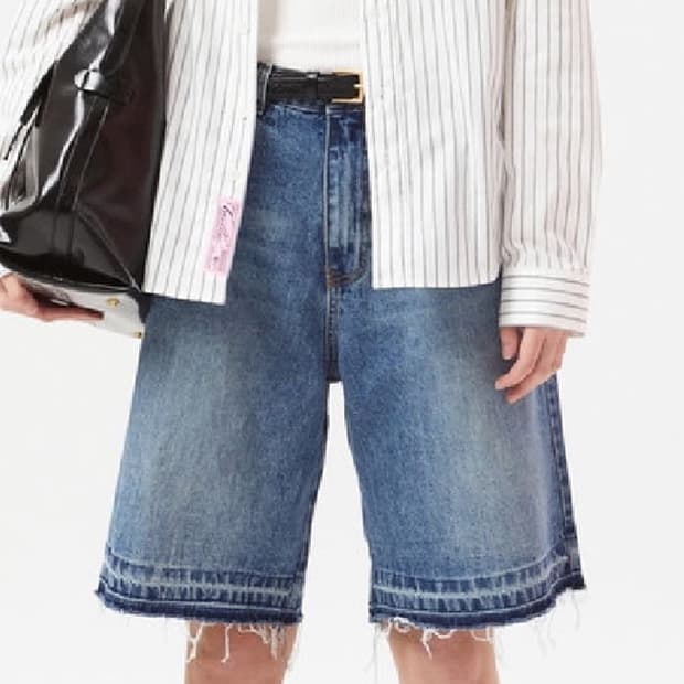 타일레(taille) 버뮤다 팬츠 데님 쇼츠 반바지