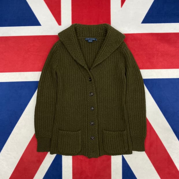 폴로 숄카라 가디건 여성 M 