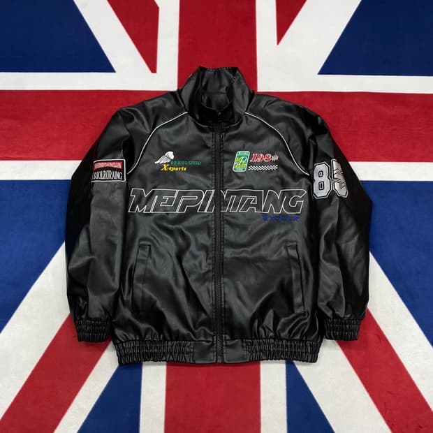 빈티지 레더 레이싱자켓 실측 XL 