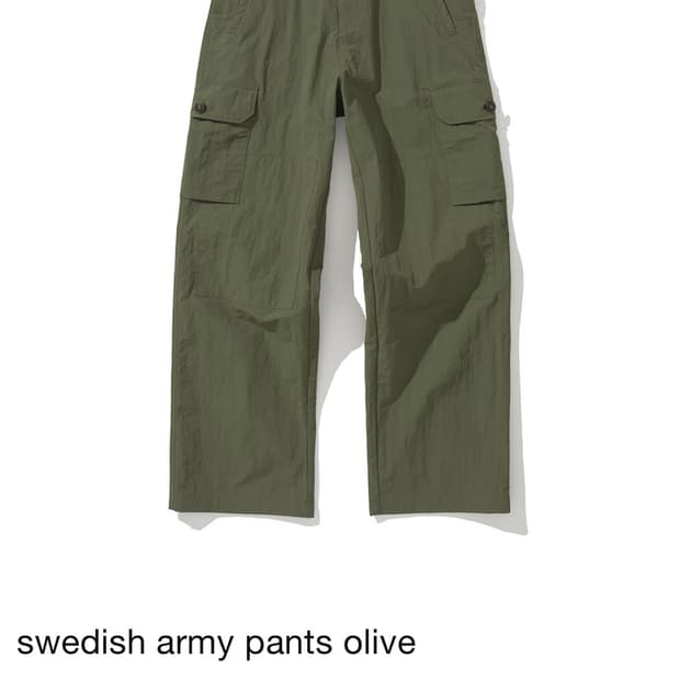 M) 유니폼브릿지 스웨덴 아미 카고 팬츠 올리브 나일론