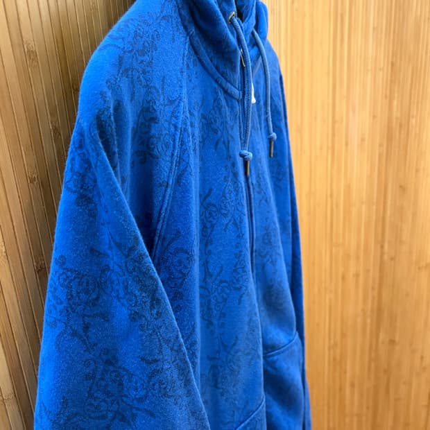 DANVER HAYES BLUE PATTERN HOOD ZIP UP