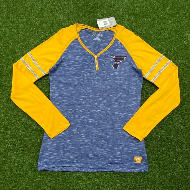 새상품 마제스틱 NHL 헨리넥 긴팔티