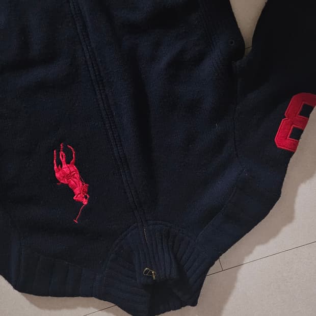 빅포니 폴로 네이비 니트 s