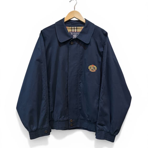 90‘s 버버리 Burberrys 월계수 자수 스윙톱 블루종 자켓