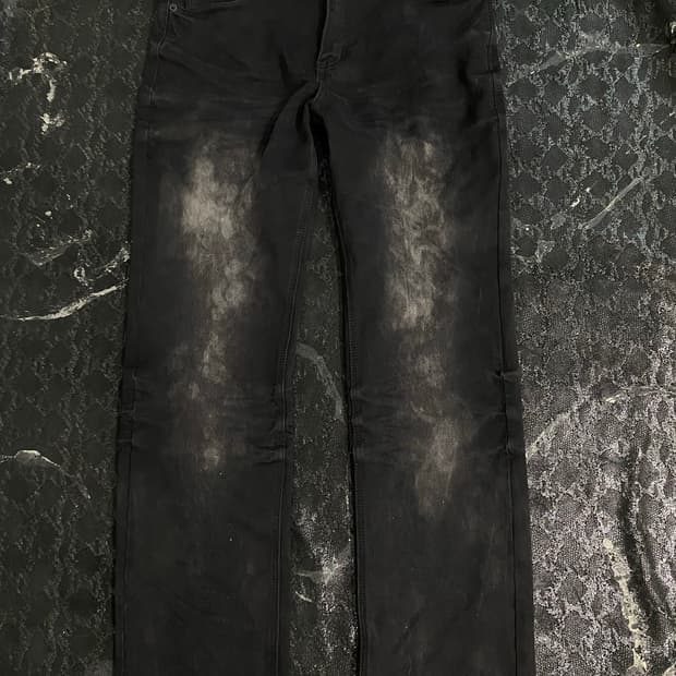 Y2K Mood Black Washed straight fit Pants