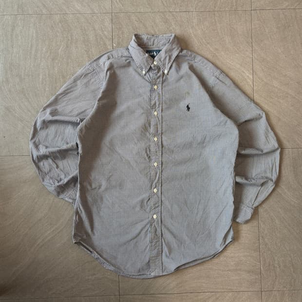 폴로 정품 클래식 로고 체크 셔츠