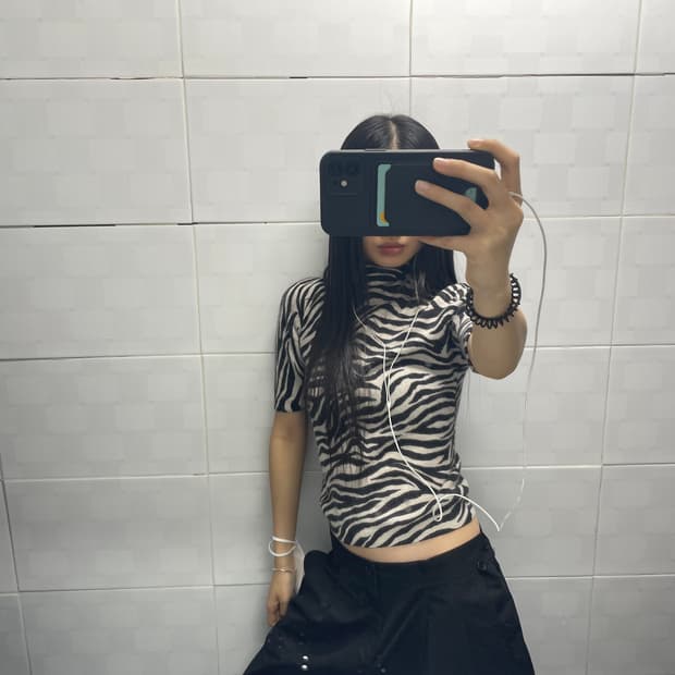 Vintage Zebra pola t