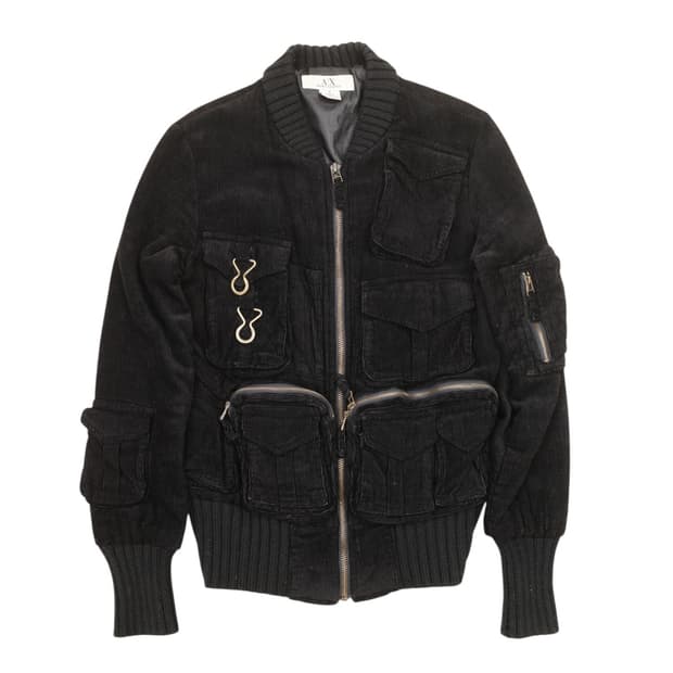 00‘s 알마니 익스체인지 코듀로이 블루종