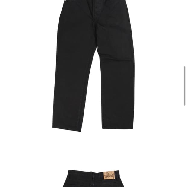 STUSSY 스투시 오버다이드 클래식 진 블랙