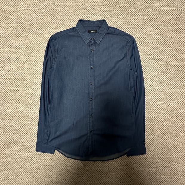THEORY indigo blue shirt