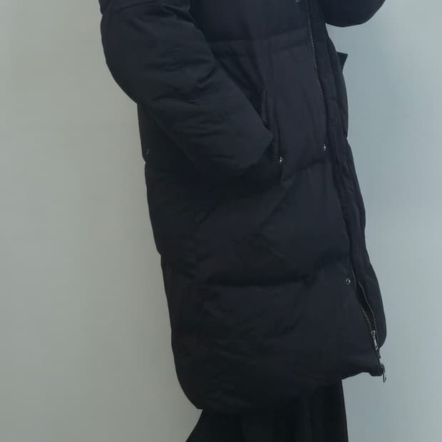 블랙 롱 패딩