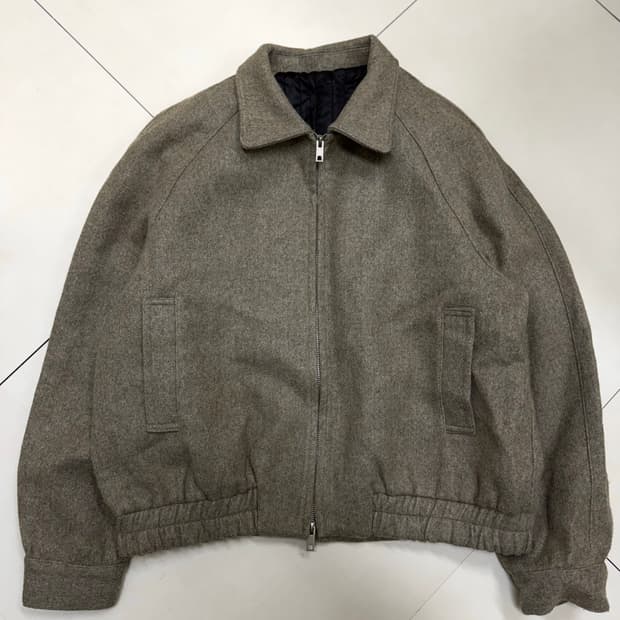 라퍼지 스토어 투웨이 울 블루종 미니멀 자켓