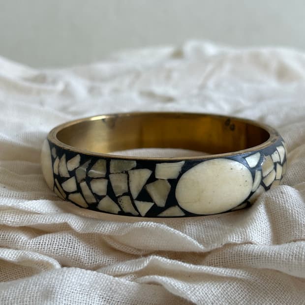 인도 우드 텍스처 뱅글