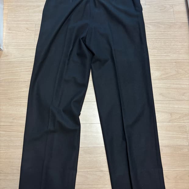 [2] 포터리 울 플란넬 스트레이트 팬츠 블랙