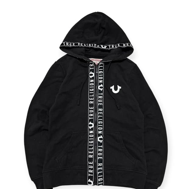 트루릴리젼 y2k 블랙 후드집업