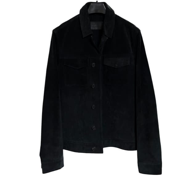 올세인츠 블랙 스웨이드 트러커M