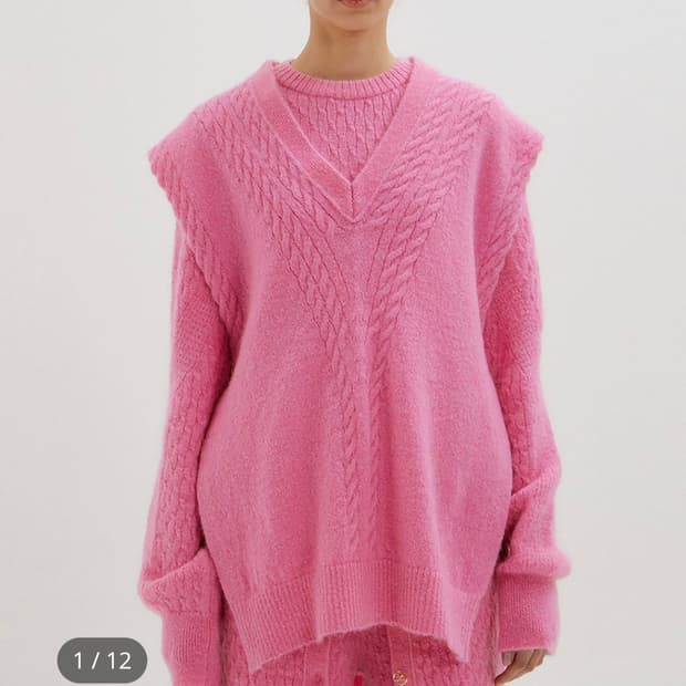 eenk 잉크 TIKI Transformable 모헤어 니트 베스트