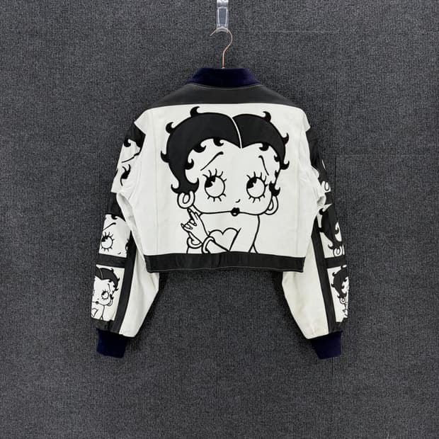 1994년 몬타나튠즈 베티붑 크롭 레더자켓