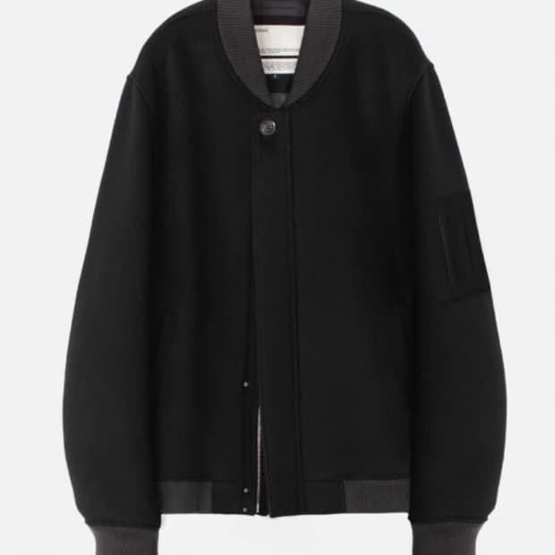 고낙 울 스타디움 자켓 블랙 2(M)사이즈