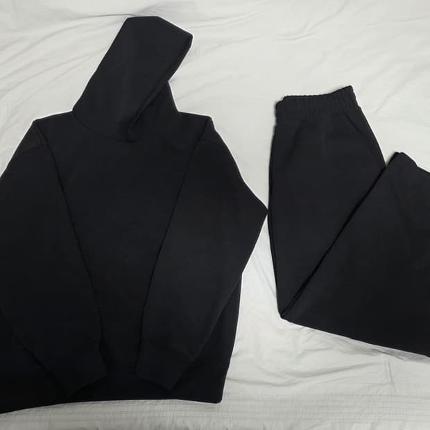 유니클로:C 스웻후드 셋업 블랙 M